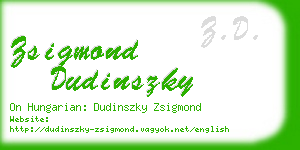 zsigmond dudinszky business card